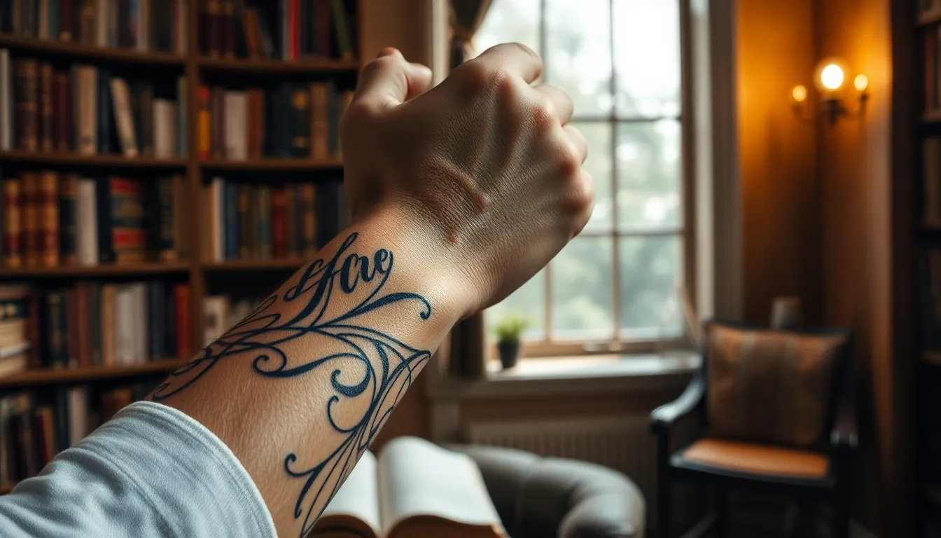 50+ Masculine Book Tattoo Ideas for Men Who Love Literature (2025) 12 50+ Masculine Book Tattoo Ideas for Men Who Love Literature (2025) 11