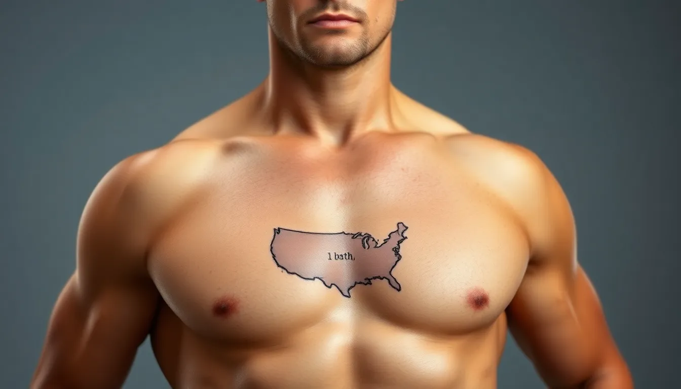 50 Bold Chest Tattoo Ideas for Men: Powerful Words That Make a Statement 12 50 Bold Chest Tattoo Ideas for Men: Powerful Words That Make a Statement 11