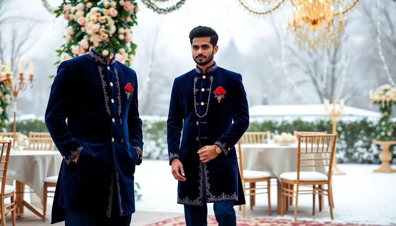 Indian Wedding Suits: Best Coat Pant Combinations for Grooms 2025 12 Indian Wedding Suits: Best Coat Pant Combinations for Grooms 2025 11