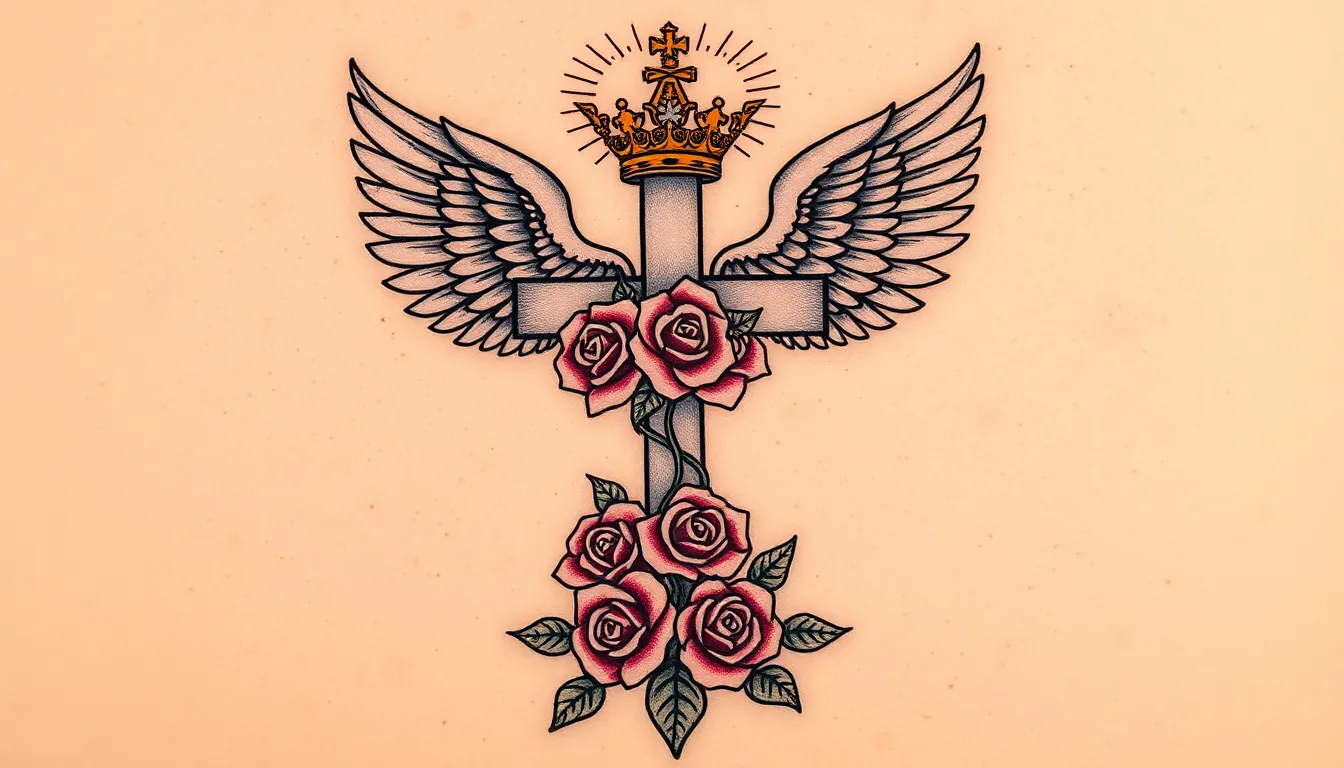 Cross and Roses Tattoo for Men: 30+ Designs, Meanings & Placement Ideas 12 Cross and Roses Tattoo for Men: 30+ Designs, Meanings & Placement Ideas 11