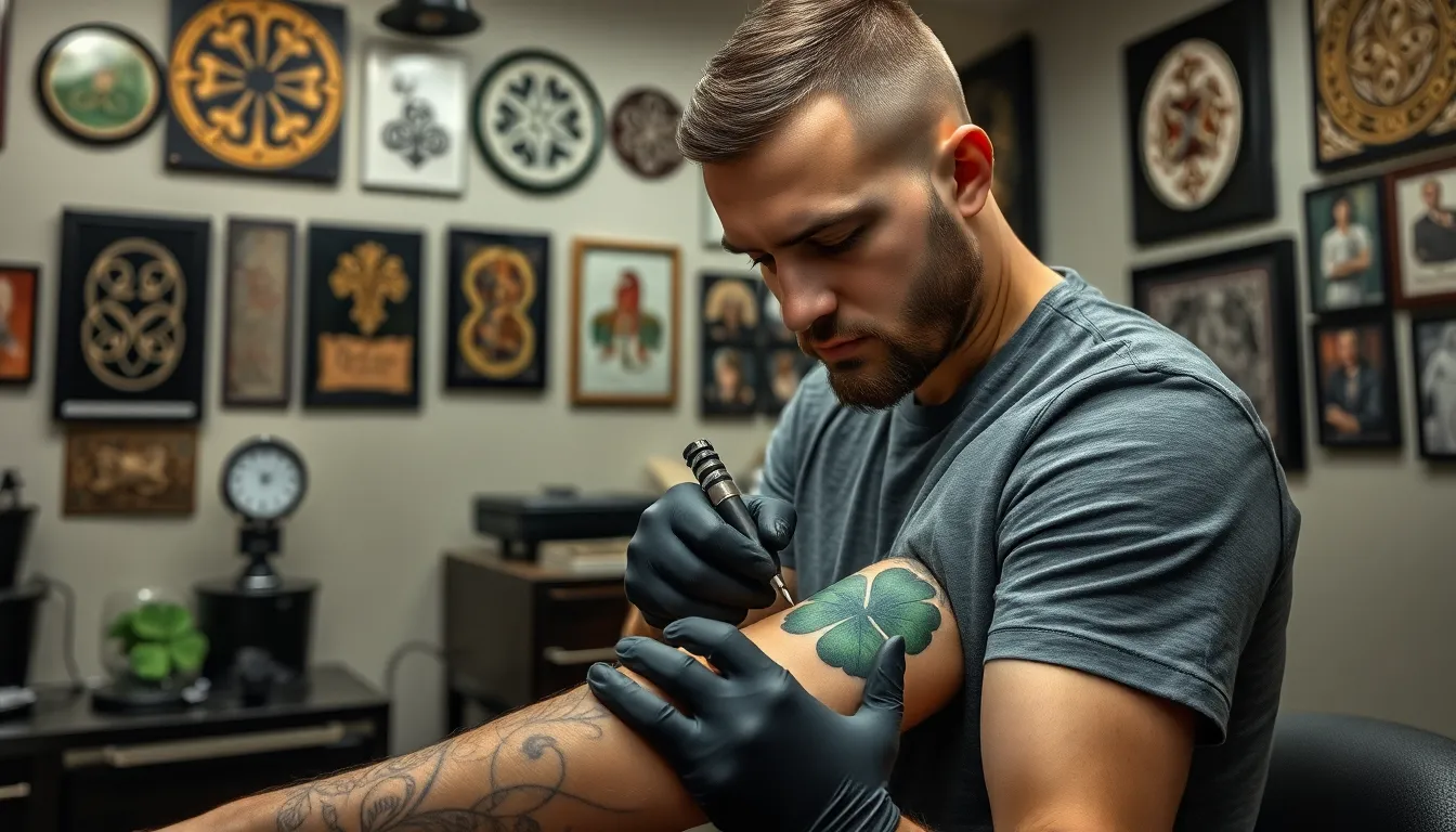 50 Best Four Leaf Clover Tattoo Ideas for Men: Designs, Meanings & Placement Tips 12 50 Best Four Leaf Clover Tattoo Ideas for Men: Designs, Meanings & Placement Tips 11