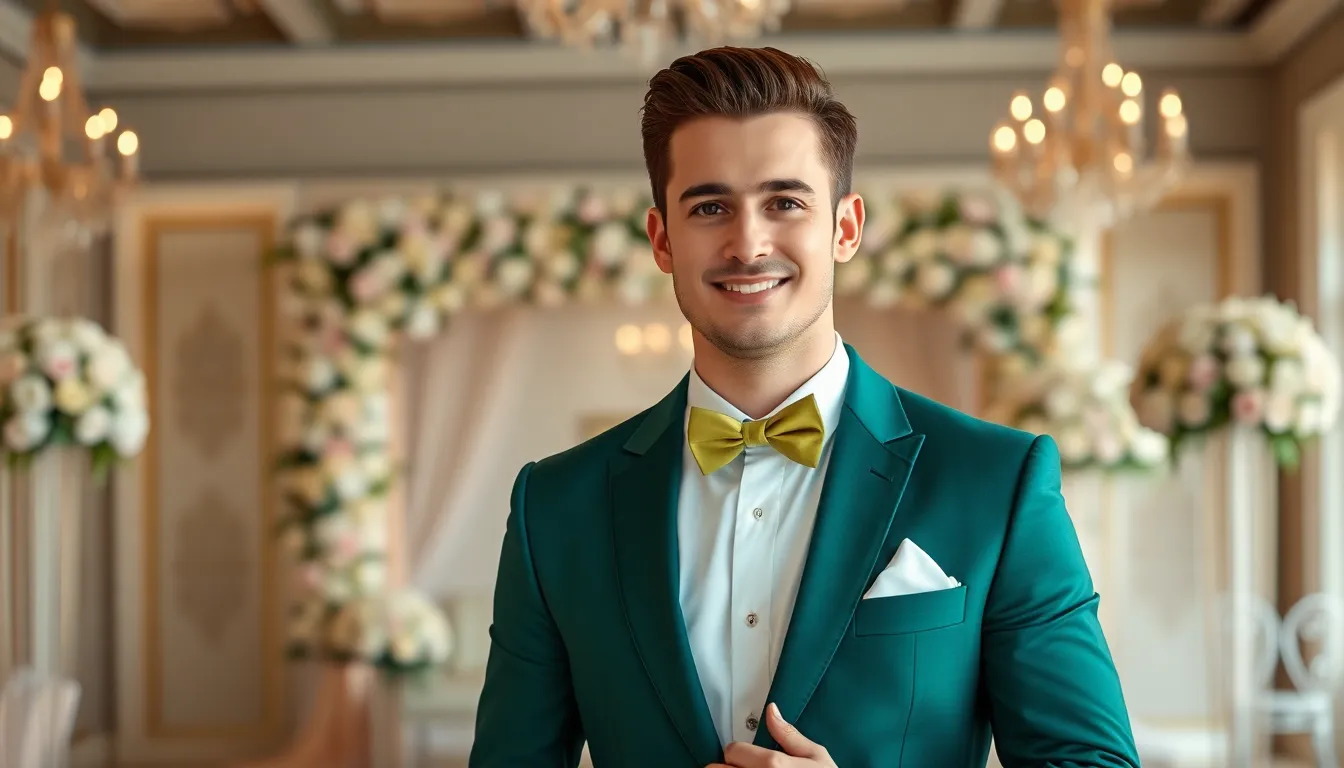 Green Suits for Men Wedding: 2025's Hottest Groom Trend + Styling Guide 12 Green Suits for Men Wedding: 2025's Hottest Groom Trend + Styling Guide 11