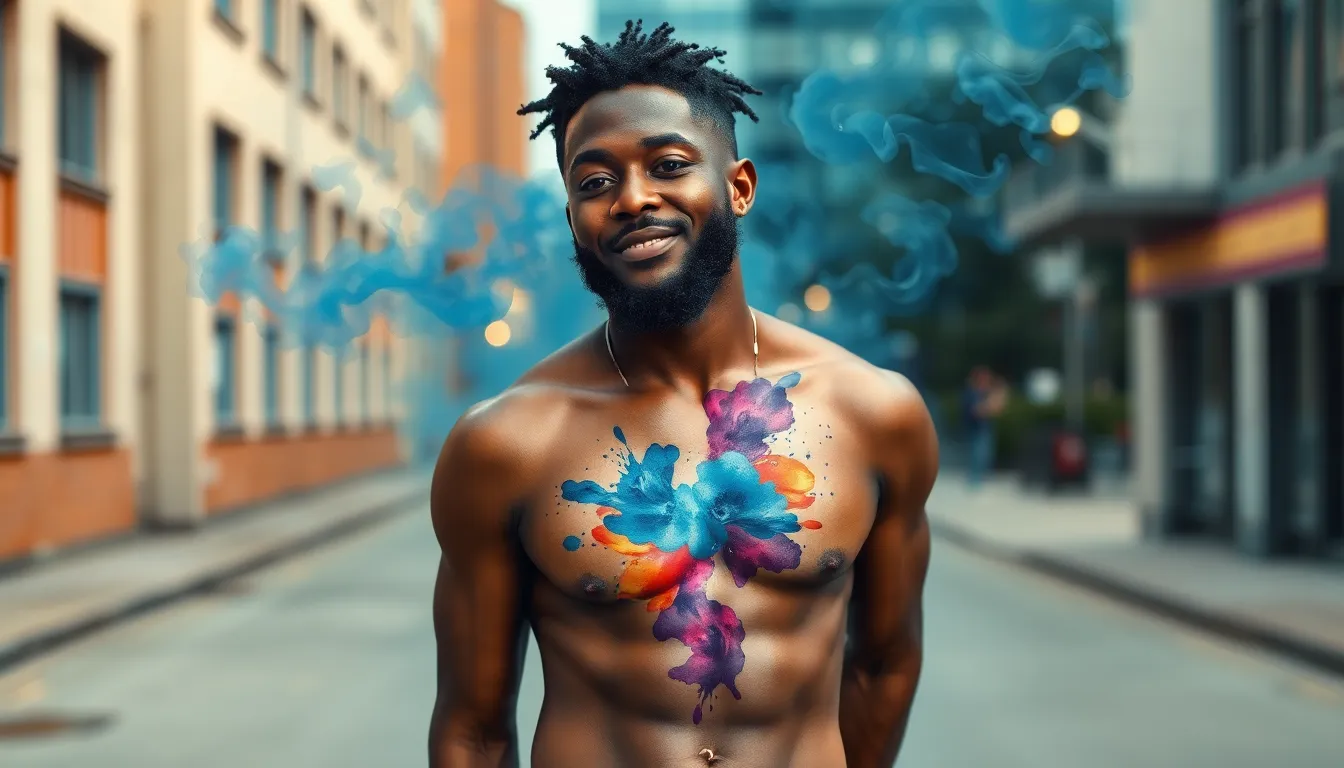 50 Bold Half Chest Tattoo Ideas for Black Men: Cultural & Modern Designs That Pop 12 50 Bold Half Chest Tattoo Ideas for Black Men: Cultural & Modern Designs That Pop 11