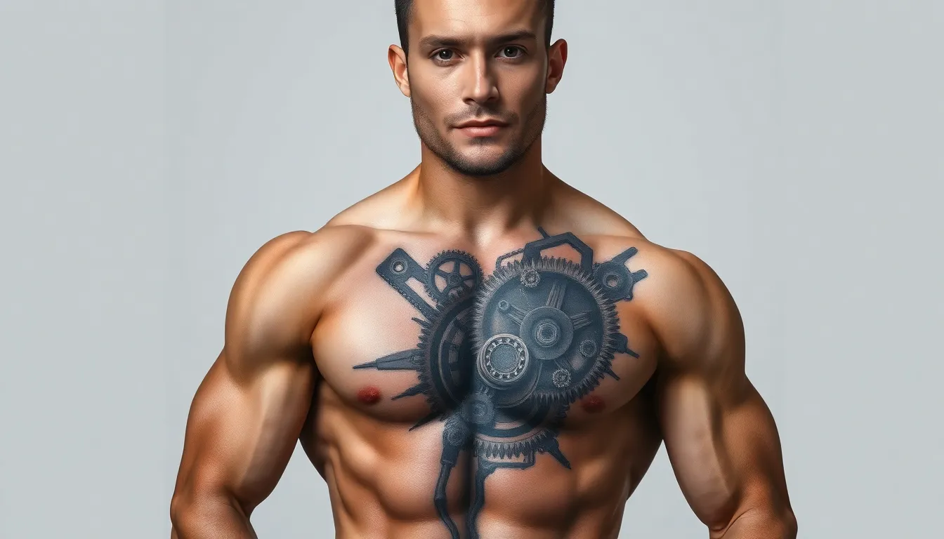 50 Bold Half Chest Tattoo Ideas for Men: Designs That Make a Statement 11