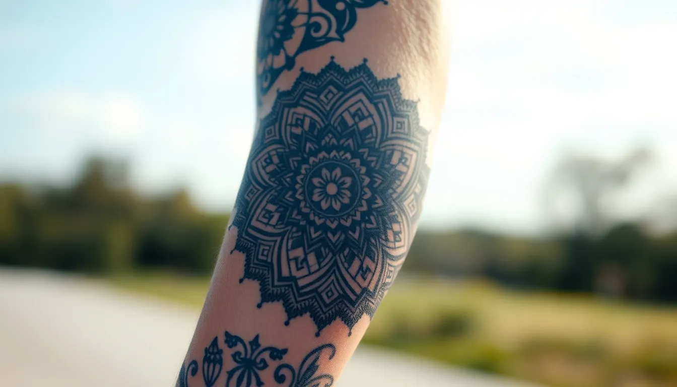 50+ Bold Mandala Tattoo Designs for Men That Command Respect in 2025 11