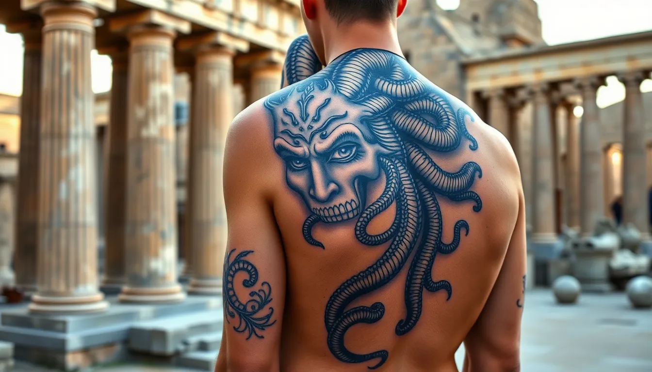50+ Bold Medusa Tattoo Designs for Men: Mythological Ink Ideas & Placement Guide 12 50+ Bold Medusa Tattoo Designs for Men: Mythological Ink Ideas & Placement Guide 11