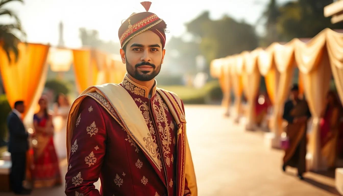 Sherwani with Shawl for Men: 7 Stunning Styles That Will Make You Stand Out 11