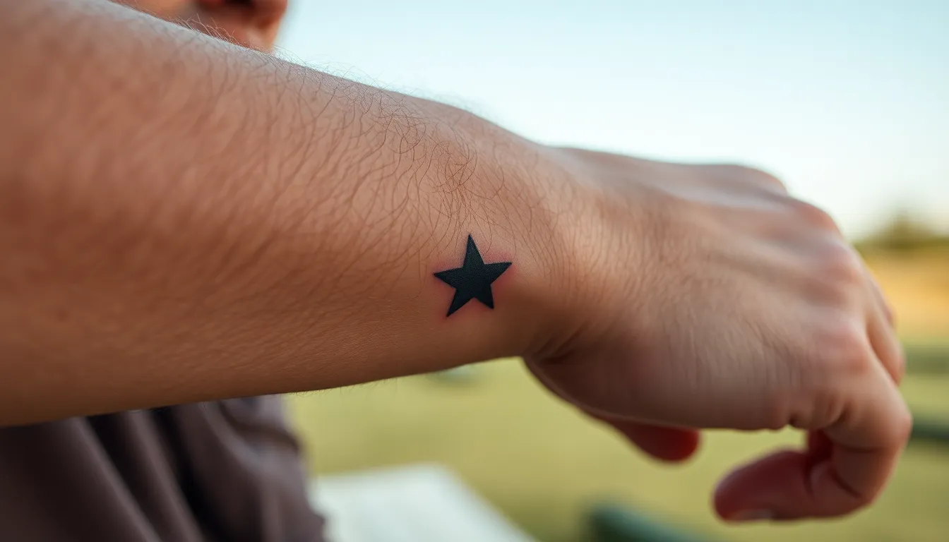 50+ Epic Star Tattoo Designs for Men: From Minimalist to Military Styles 11