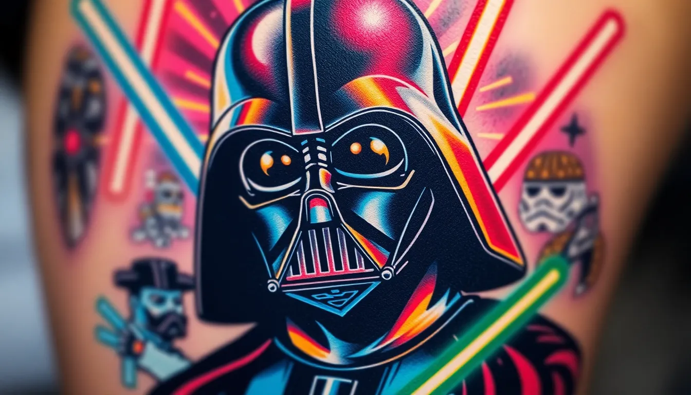 50+ Epic Star Wars Tattoo Ideas for Men: From Minimalist to Sleeve Designs 12 50+ Epic Star Wars Tattoo Ideas for Men: From Minimalist to Sleeve Designs 11