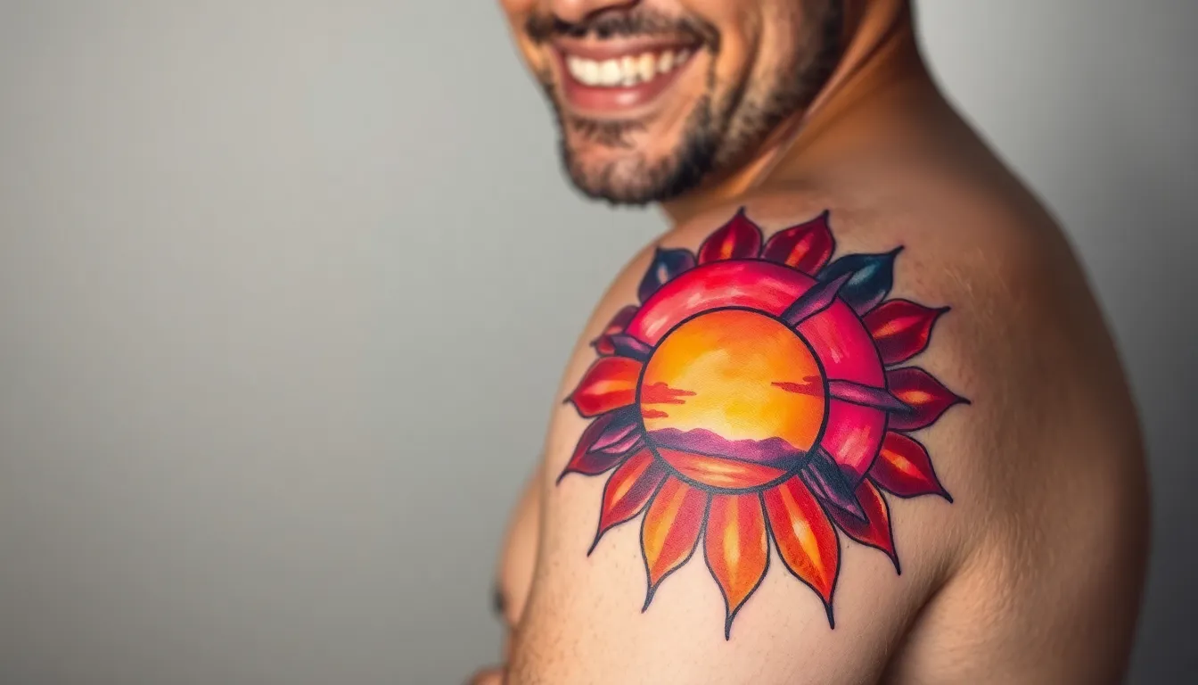 50 Powerful Sun Tattoo Designs for Men: From Tribal to Modern Styles (2025 Guide) 12 50 Powerful Sun Tattoo Designs for Men: From Tribal to Modern Styles (2025 Guide) 11