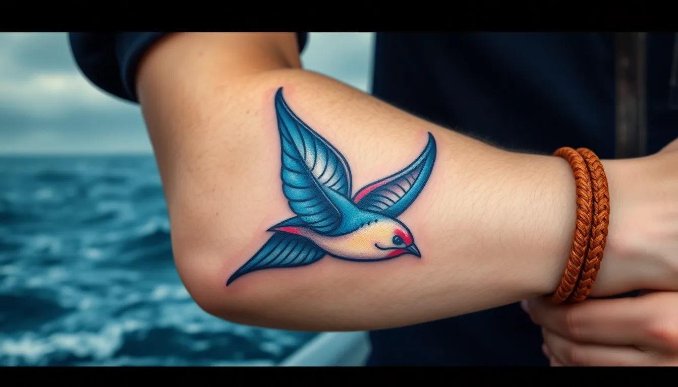 50+ Swallow Tattoo Designs for Men: Meanings, Styles & Placement Ideas 12 50+ Swallow Tattoo Designs for Men: Meanings, Styles & Placement Ideas 11