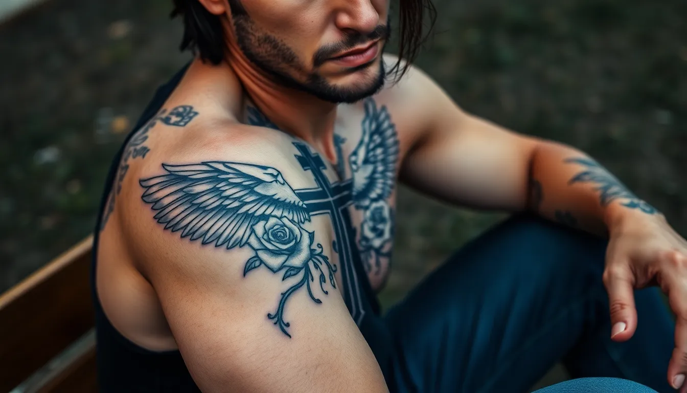 50+ Cross Tattoo Ideas for Men: Meaningful Designs & Placement Guide 12 50+ Cross Tattoo Ideas for Men: Meaningful Designs & Placement Guide 11