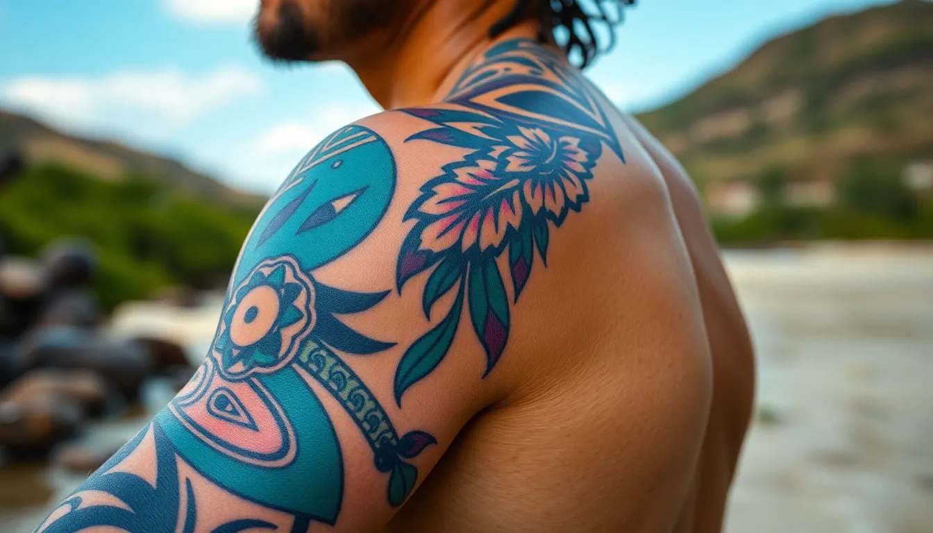 Bold Color Tattoo Ideas for Men's Arms: 50+ Designs That Make a Statement 14 Bold Color Tattoo Ideas for Men's Arms: 50+ Designs That Make a Statement 13