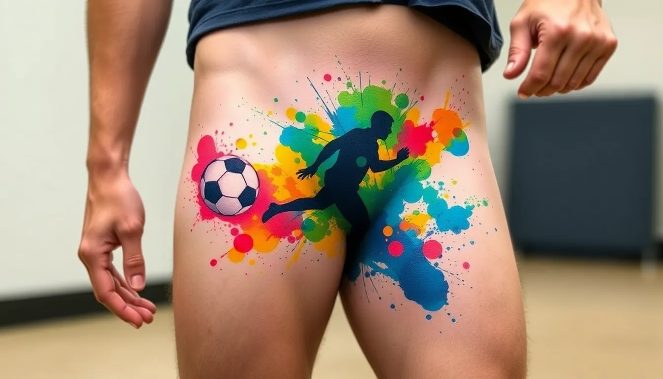 50+ Football Tattoo Ideas for Men's Legs: Team Logos, Players & Championship Designs 13