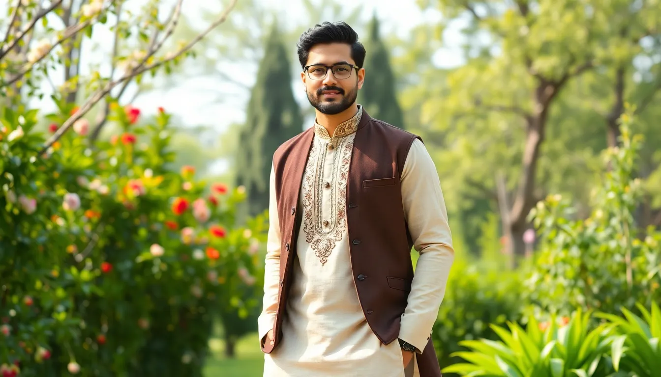 Latest Indo Western Outfits for Men: 2025 Trends & Styling Guide 14 Latest Indo Western Outfits for Men: 2025 Trends & Styling Guide 13