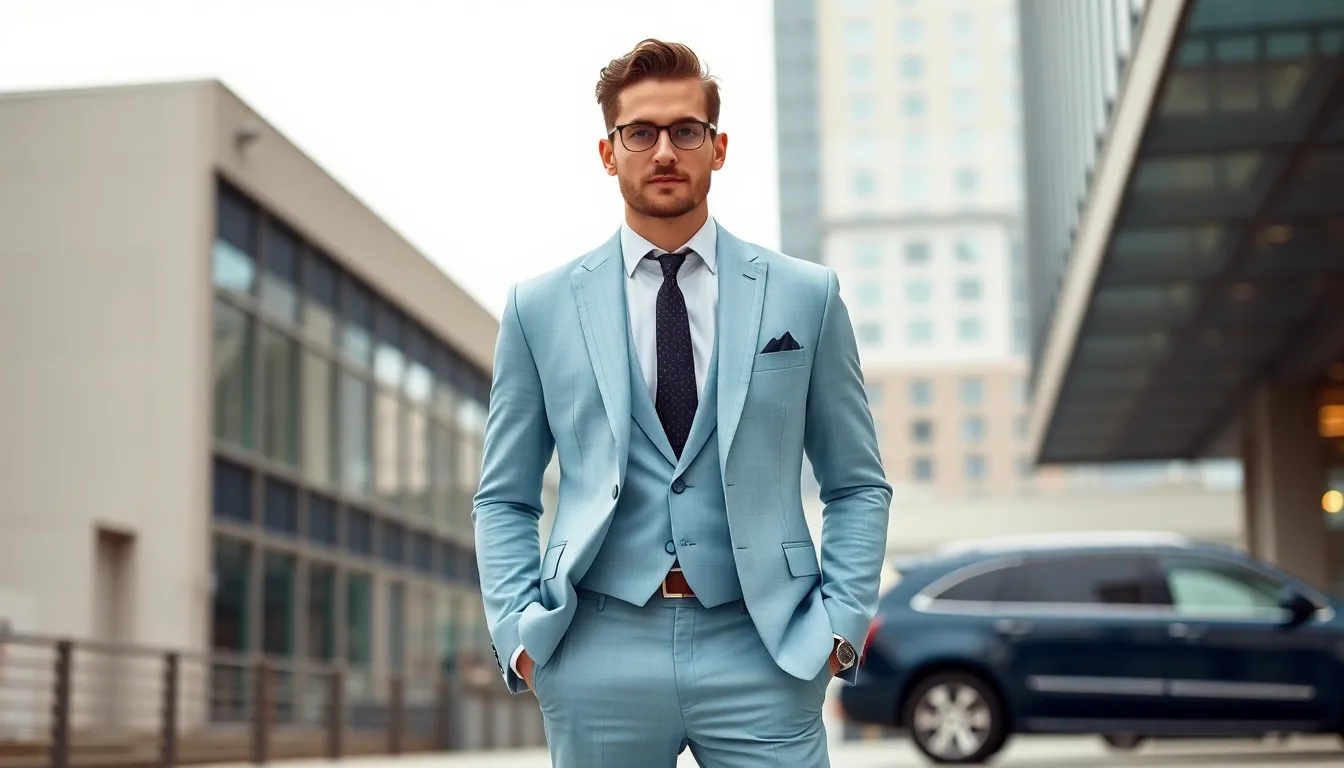 Light Blue Suits for Men: The Ultimate Style Guide for Modern Gentlemen 14 Light Blue Suits for Men: The Ultimate Style Guide for Modern Gentlemen 13