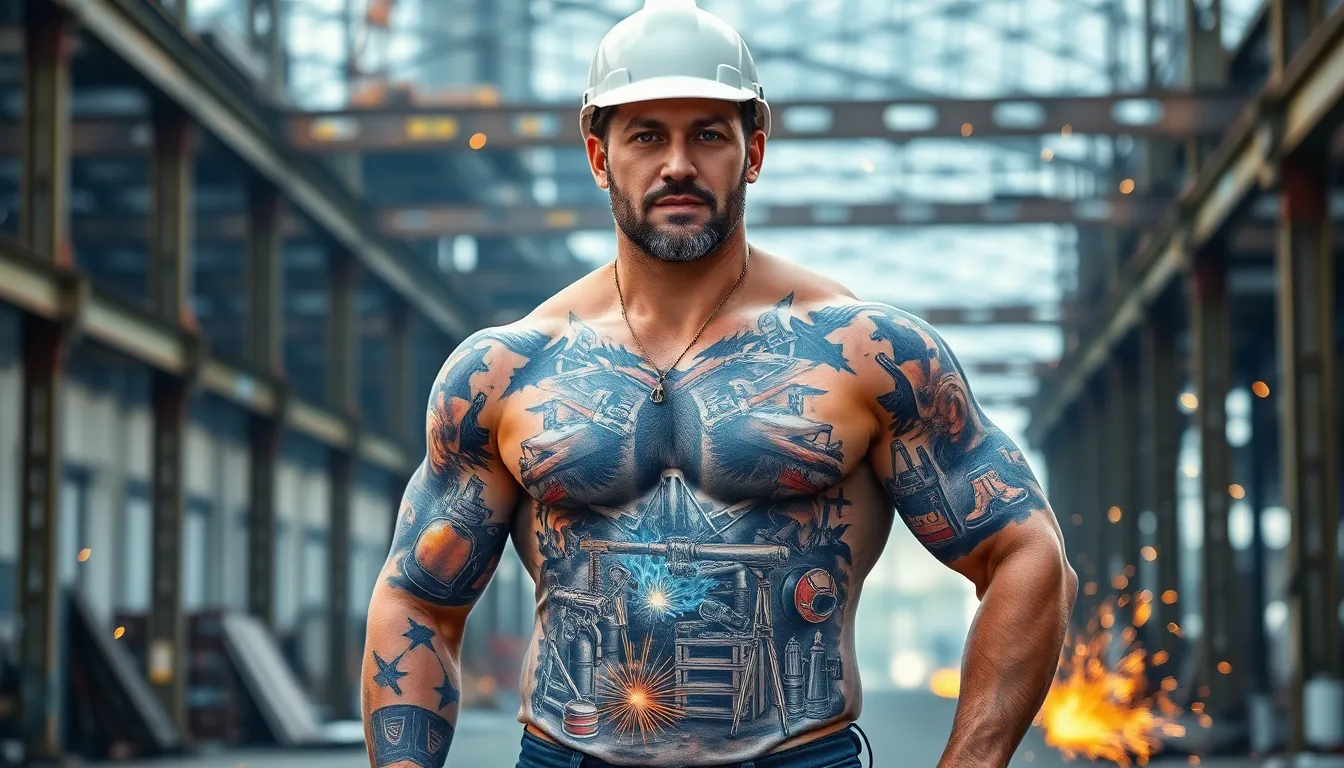 50+ Bold Welding Tattoo Ideas for Men: From Classic Tools to Full Sleeves 13