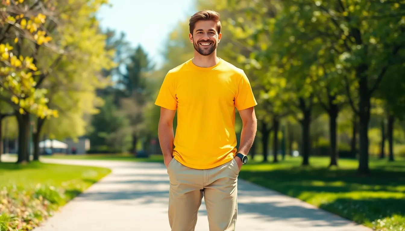 25 Stylish Yellow T-Shirt Outfits for Men: From Casual to Professional Looks 14 25 Stylish Yellow T-Shirt Outfits for Men: From Casual to Professional Looks 13