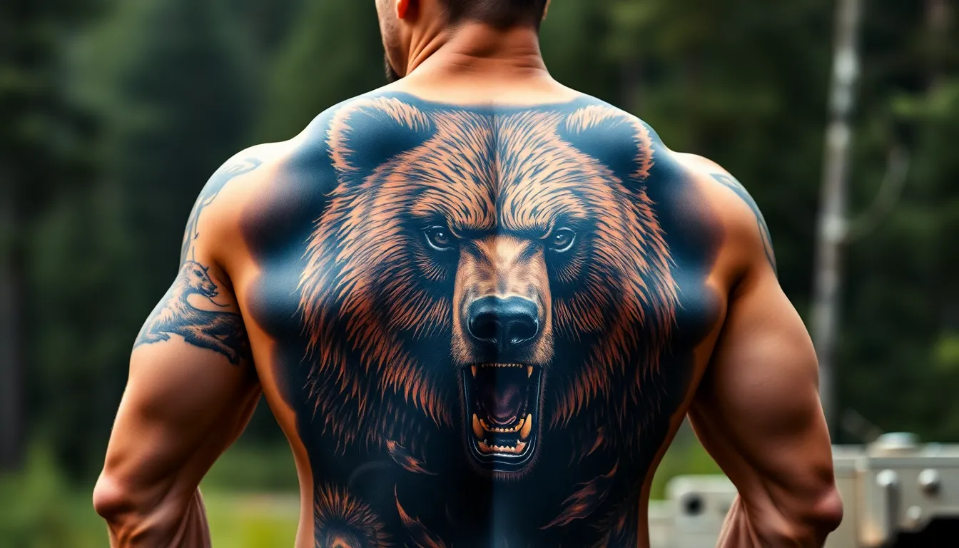 50+ Powerful Bear Tattoo Designs for Men: From Minimalist to Full Sleeve Ideas 16 50+ Powerful Bear Tattoo Designs for Men: From Minimalist to Full Sleeve Ideas 15