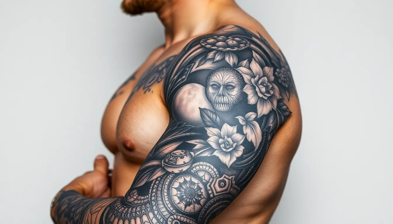 50+ Black and Gray Tattoo Design Ideas for Men (2025 Guide) 15