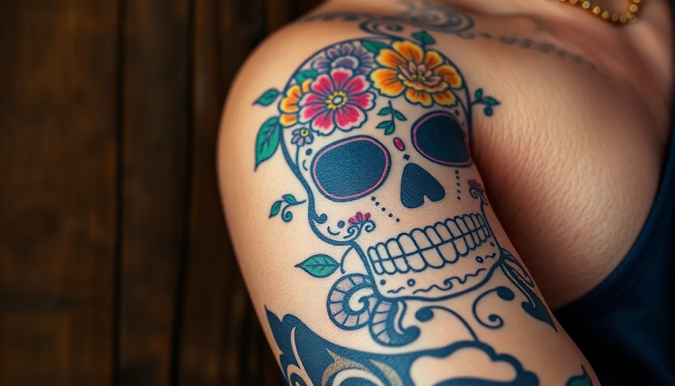 50+ Candy Skull Tattoo Ideas for Men: Bold Designs & Cultural Meanings Explained 15