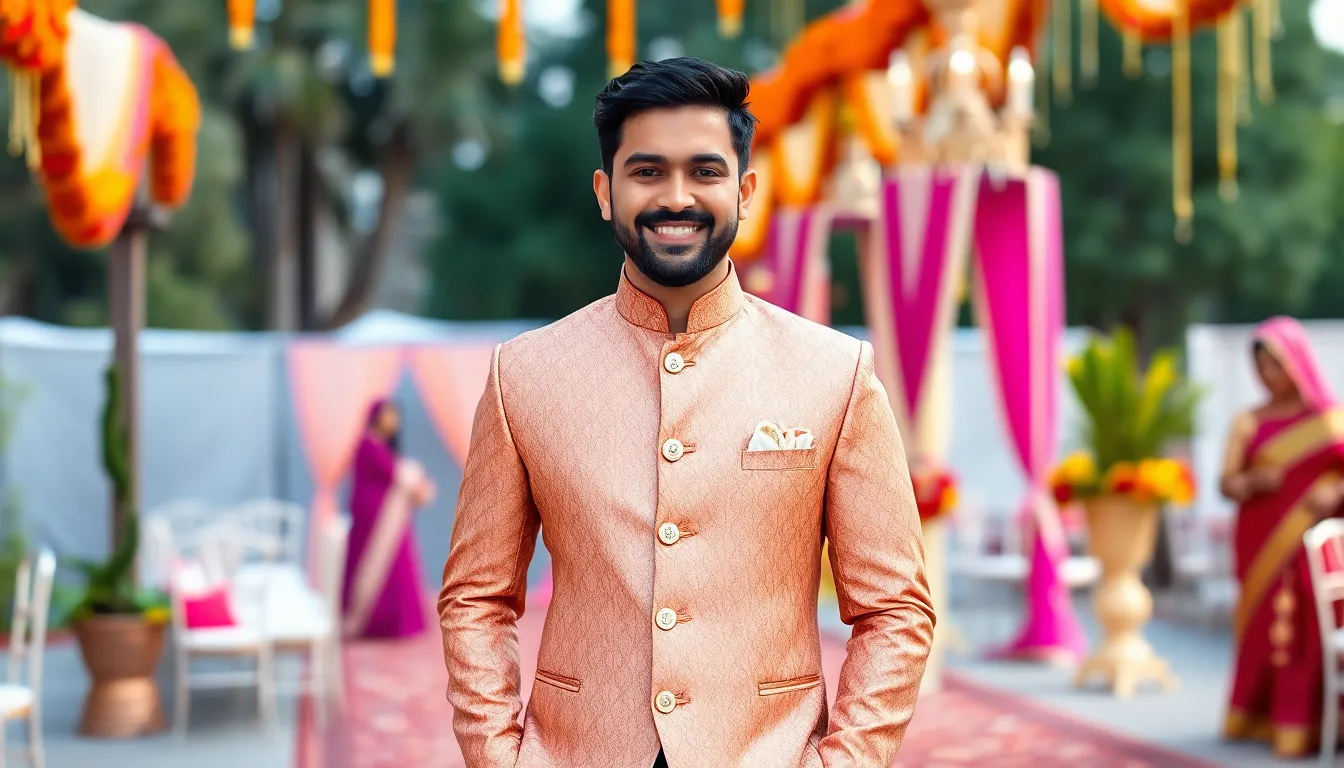 Indian Wedding Suits: Best Coat Pant Combinations for Grooms 2025 16 Indian Wedding Suits: Best Coat Pant Combinations for Grooms 2025 15