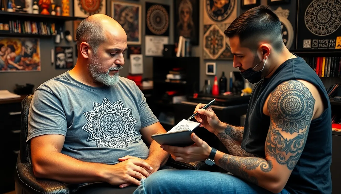 Mandala Tattoo Sleeve for Men: Sacred Geometry Designs & Placement Guide 16 Mandala Tattoo Sleeve for Men: Sacred Geometry Designs & Placement Guide 15