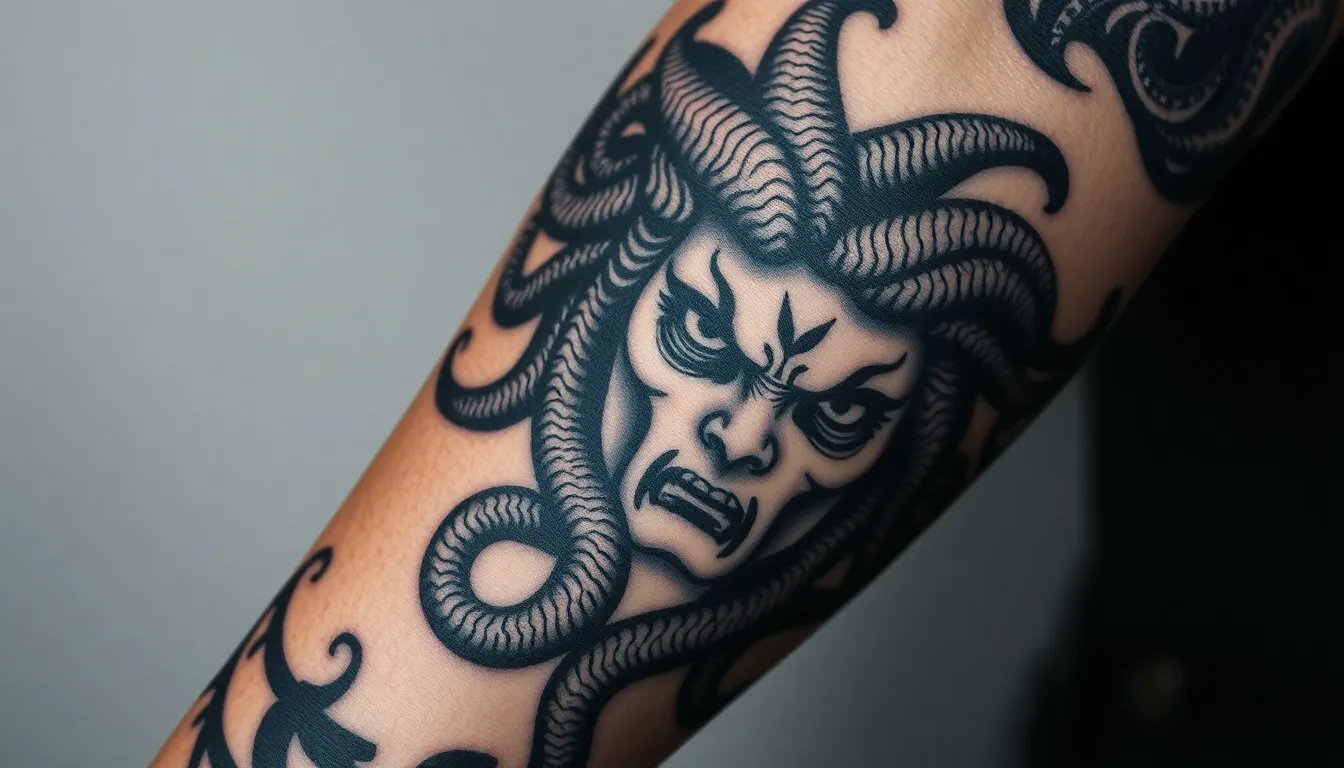 50+ Bold Medusa Tattoo Designs for Men: Mythological Ink Ideas & Placement Guide 16 50+ Bold Medusa Tattoo Designs for Men: Mythological Ink Ideas & Placement Guide 15