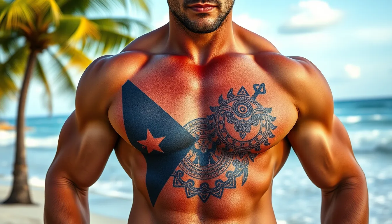 35 Puerto Rico Tattoo Ideas for Men: Flag, Taíno & Cultural Designs That Honor Heritage 16 35 Puerto Rico Tattoo Ideas for Men: Flag, Taíno & Cultural Designs That Honor Heritage 15