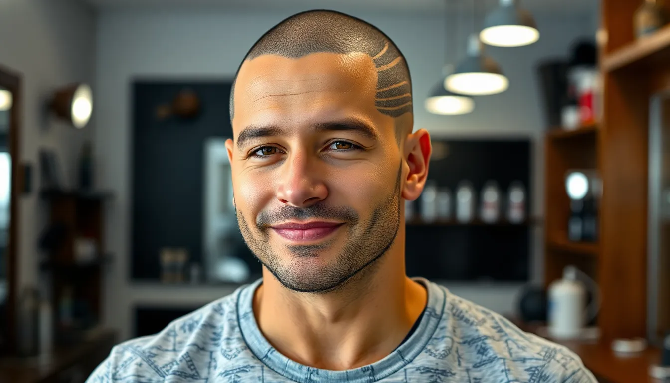 25 Stunning Shaved Head Designs for Men: From Classic to Creative Patterns 16 25 Stunning Shaved Head Designs for Men: From Classic to Creative Patterns 15