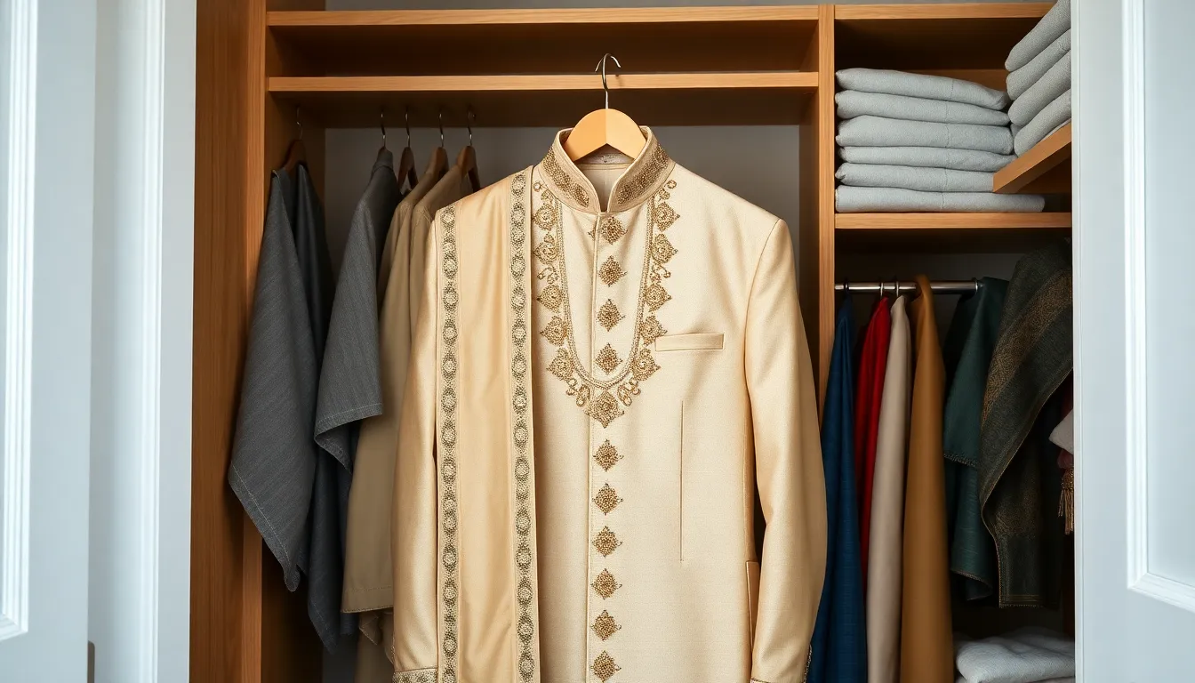 Sherwani with Shawl for Men: 7 Stunning Styles That Will Make You Stand Out 15
