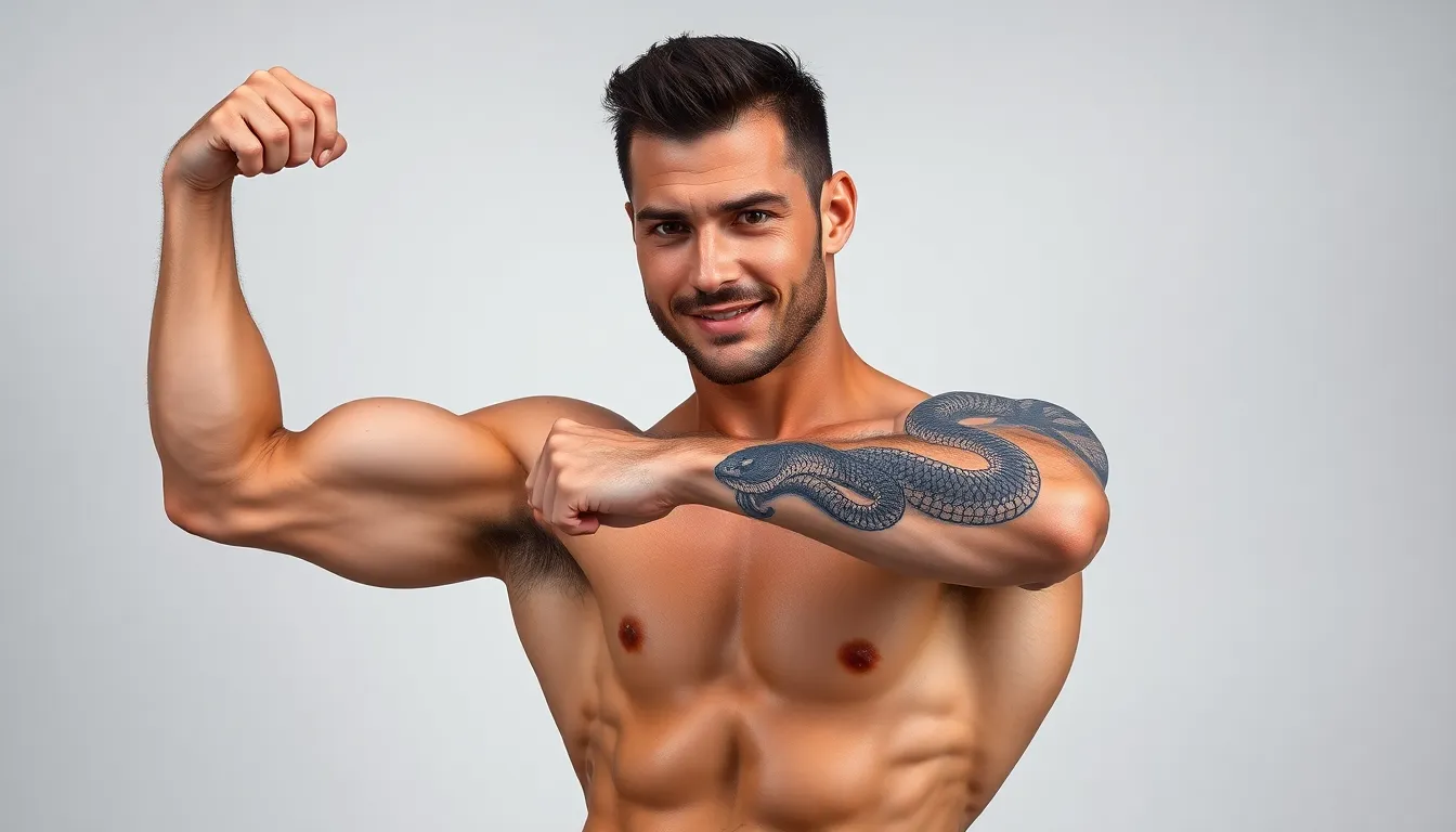 Snake Arm Tattoo for Men: 50+ Bold Designs & Cultural Meanings Guide 16 Snake Arm Tattoo for Men: 50+ Bold Designs & Cultural Meanings Guide 15
