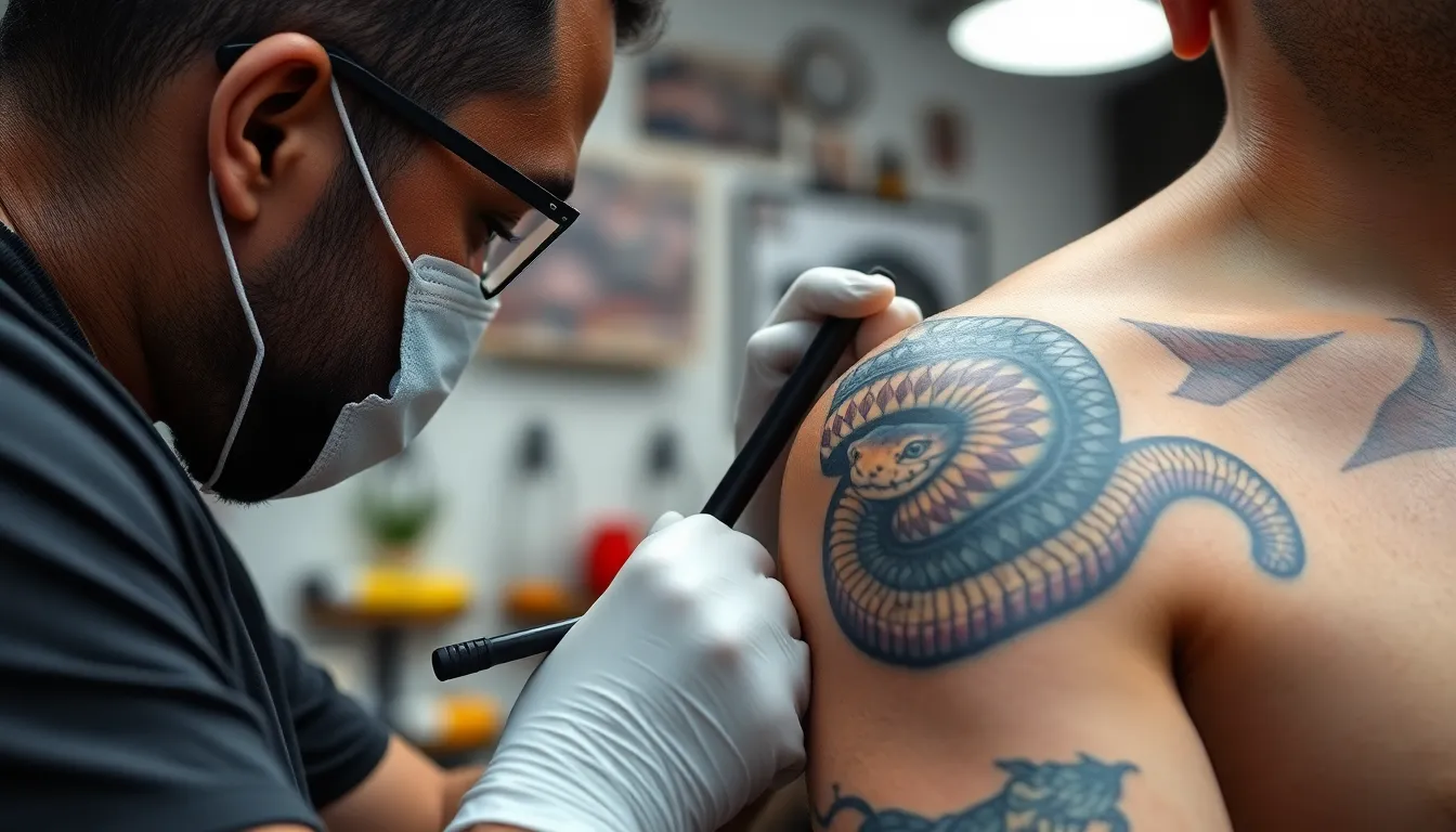 50 Best Snake Shoulder Tattoo Ideas for Men: Bold Designs & Meanings 15