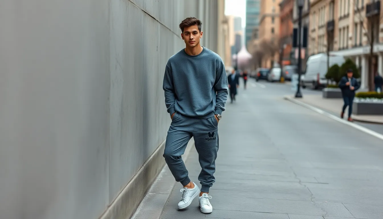 25 Stylish Sweat Shirt Outfits for Men That Actually Look Amazing 16 25 Stylish Sweat Shirt Outfits for Men That Actually Look Amazing 15