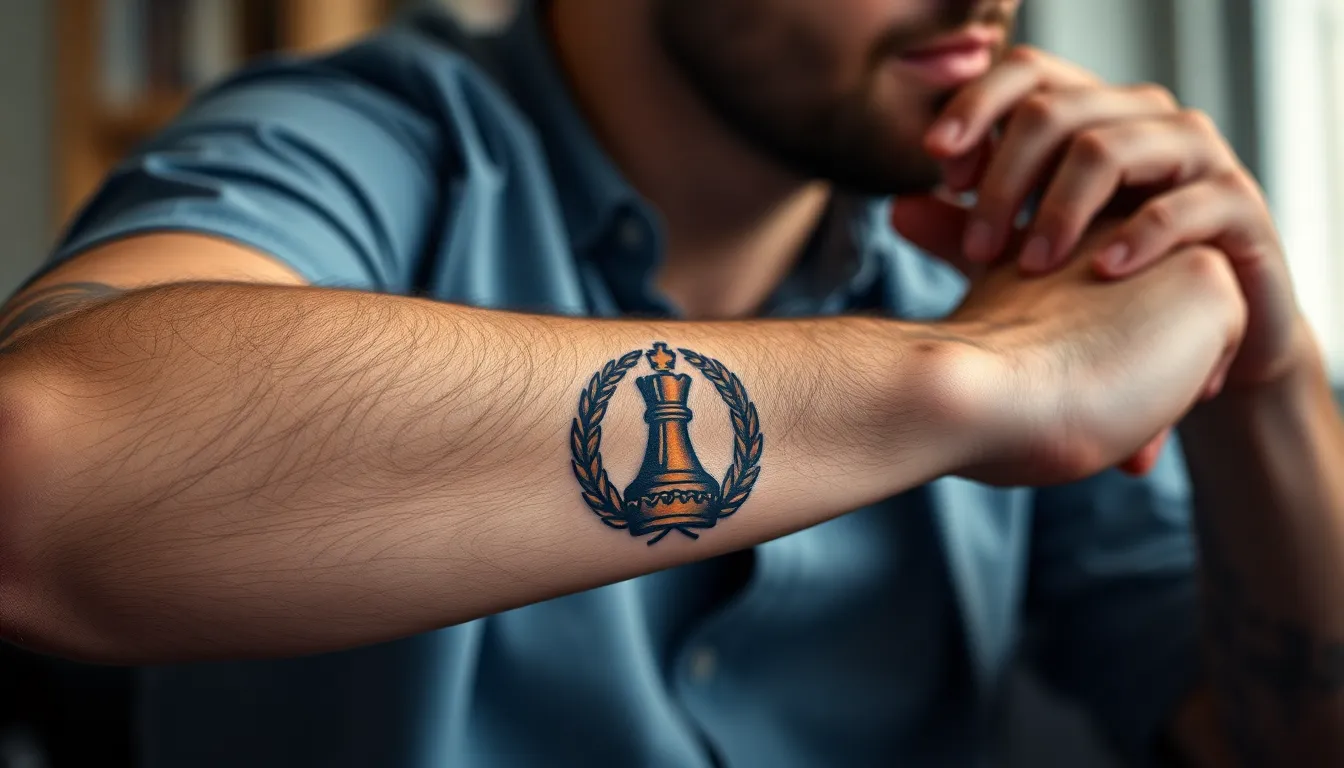 25 Epic Chess Tattoo Ideas for Men: From Kings to Checkmate Designs 18 25 Epic Chess Tattoo Ideas for Men: From Kings to Checkmate Designs 17