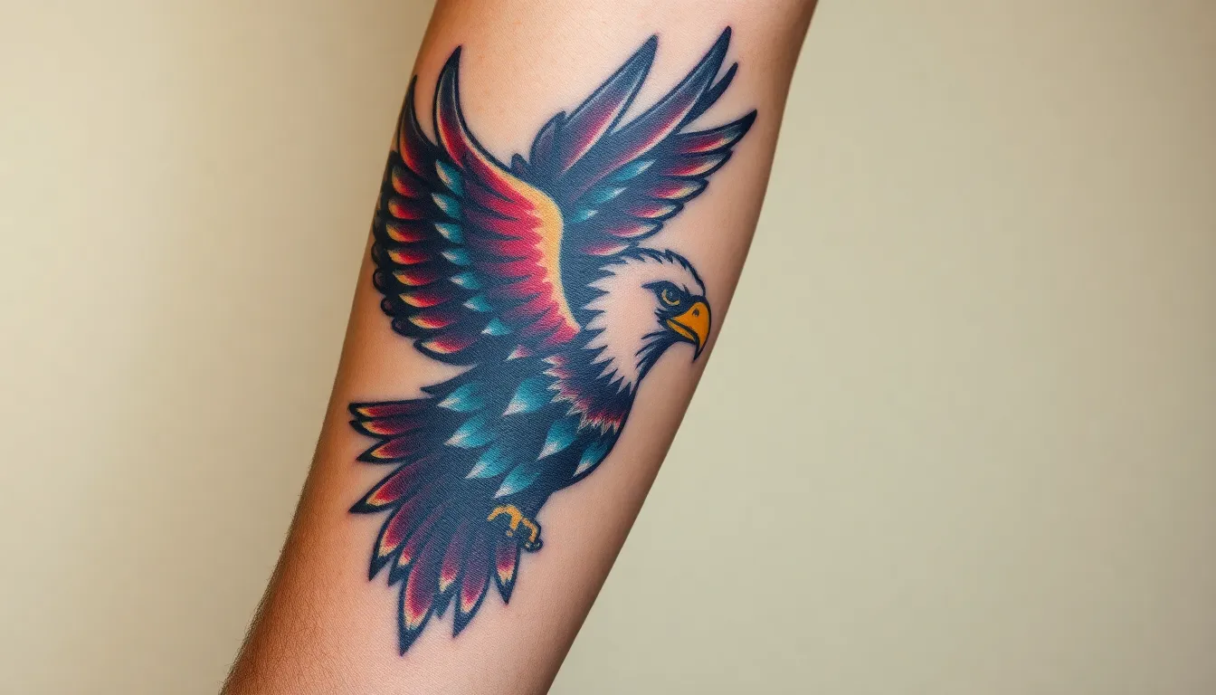 50 Powerful Eagle Forearm Tattoo Ideas for Men: Designs, Meanings & Placement Tips 18 50 Powerful Eagle Forearm Tattoo Ideas for Men: Designs, Meanings & Placement Tips 17