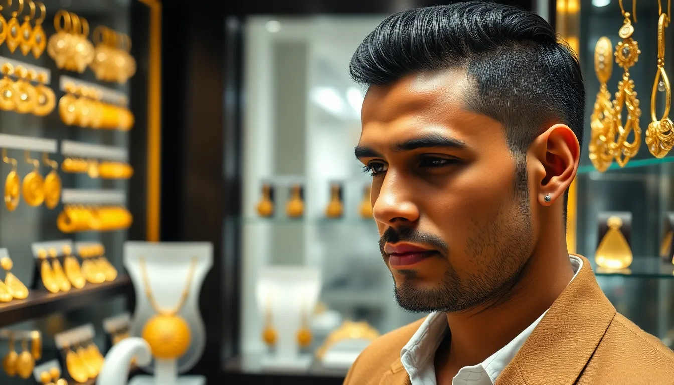 Best Gold Earrings for Men: Stylish Studs, Hoops & Designer Options 2025 17