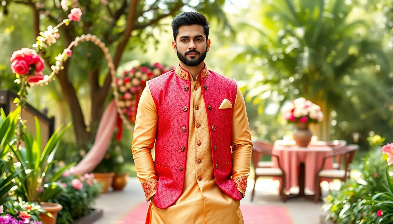 10 Stylish Indo Western Outfits for Men Engagement Ceremonies in 2025 18 10 Stylish Indo Western Outfits for Men Engagement Ceremonies in 2025 17