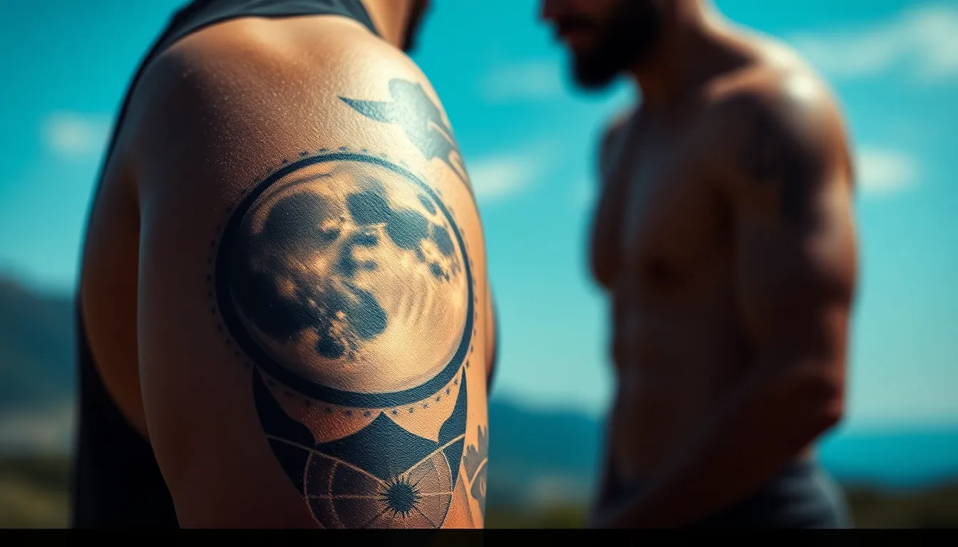 50 Stunning Moon Tattoo Designs for Men: From Minimalist to Bold Sleeve Ideas 18 50 Stunning Moon Tattoo Designs for Men: From Minimalist to Bold Sleeve Ideas 17