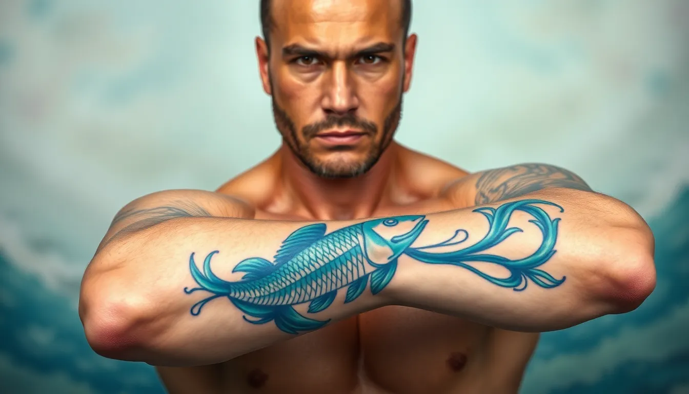 50+ Pisces Zodiac Tattoo Ideas for Men: From Minimalist to Bold Designs 18 50+ Pisces Zodiac Tattoo Ideas for Men: From Minimalist to Bold Designs 17