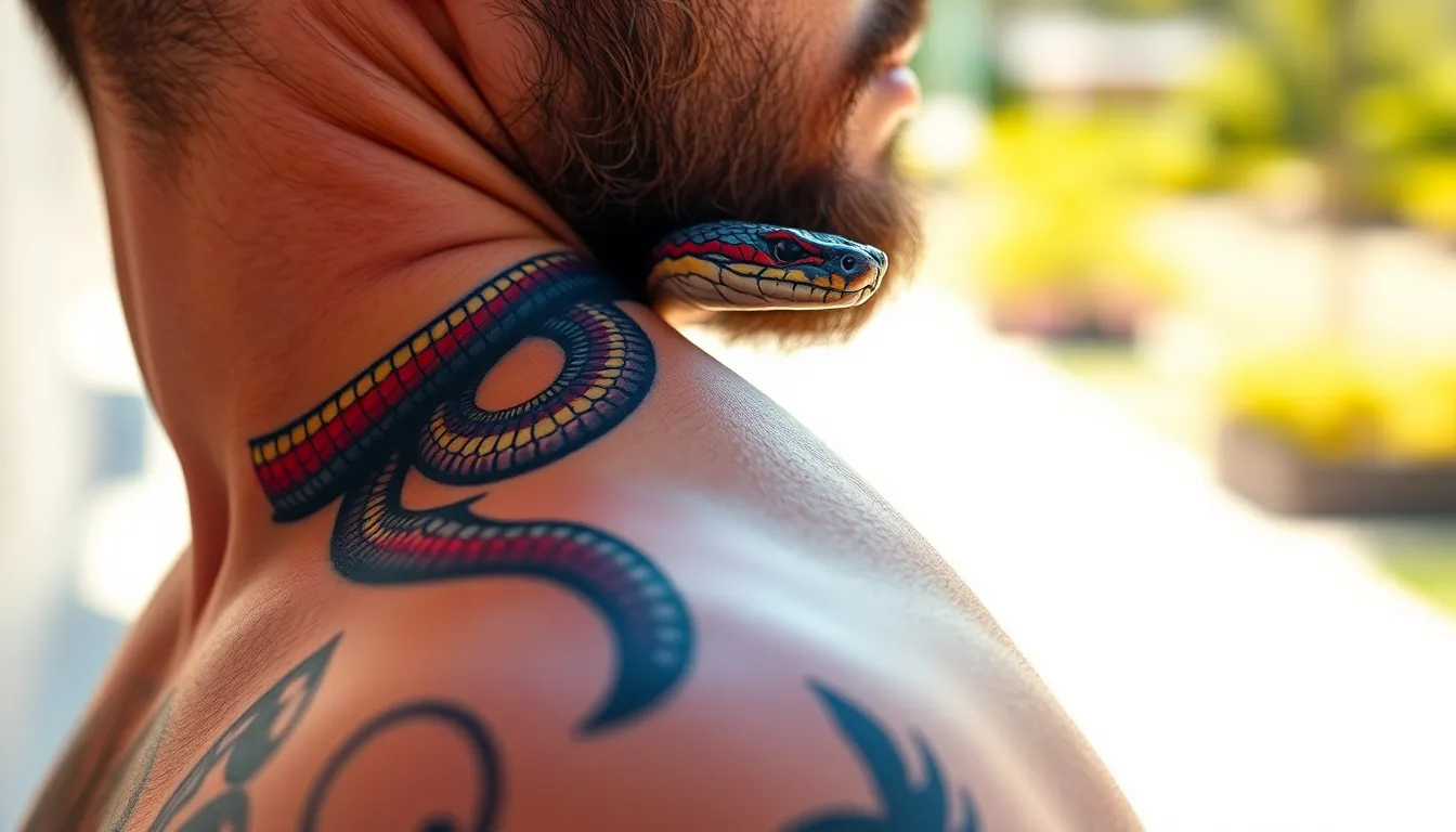 50 Best Snake Shoulder Tattoo Ideas for Men: Bold Designs & Meanings 17
