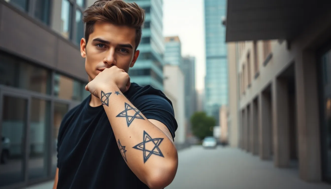 50+ Epic Star Tattoo Designs for Men: From Minimalist to Military Styles 17