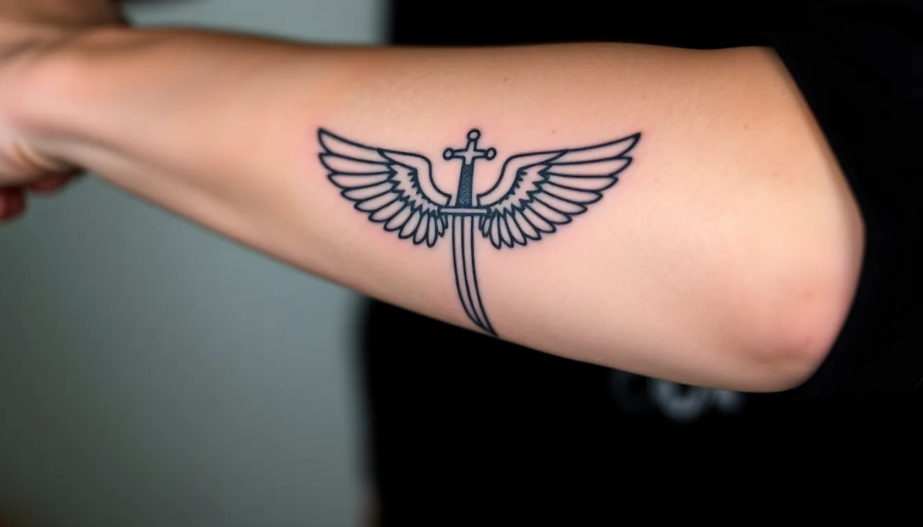 50 Powerful Archangel Michael Tattoo Ideas for Men: Designs That Inspire Protection 2 50 Powerful Archangel Michael Tattoo Ideas for Men: Designs That Inspire Protection 1