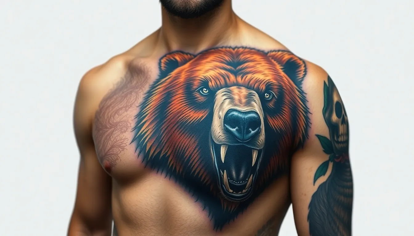 50+ Powerful Bear Tattoo Designs for Men: From Minimalist to Full Sleeve Ideas 2 50+ Powerful Bear Tattoo Designs for Men: From Minimalist to Full Sleeve Ideas 1