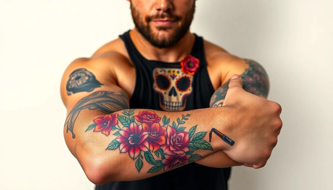 50+ Dia de los Muertos Tattoo Ideas Men Love: Bold Designs & Cultural Meaning 2 50+ Dia de los Muertos Tattoo Ideas Men Love: Bold Designs & Cultural Meaning 1