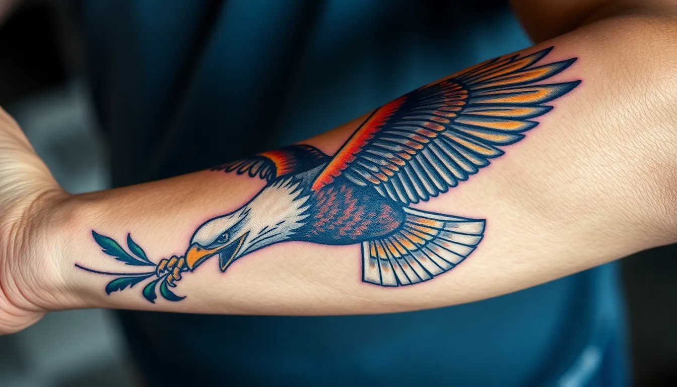 50 Powerful Eagle Forearm Tattoo Ideas for Men: Designs, Meanings & Placement Tips 2 50 Powerful Eagle Forearm Tattoo Ideas for Men: Designs, Meanings & Placement Tips 1