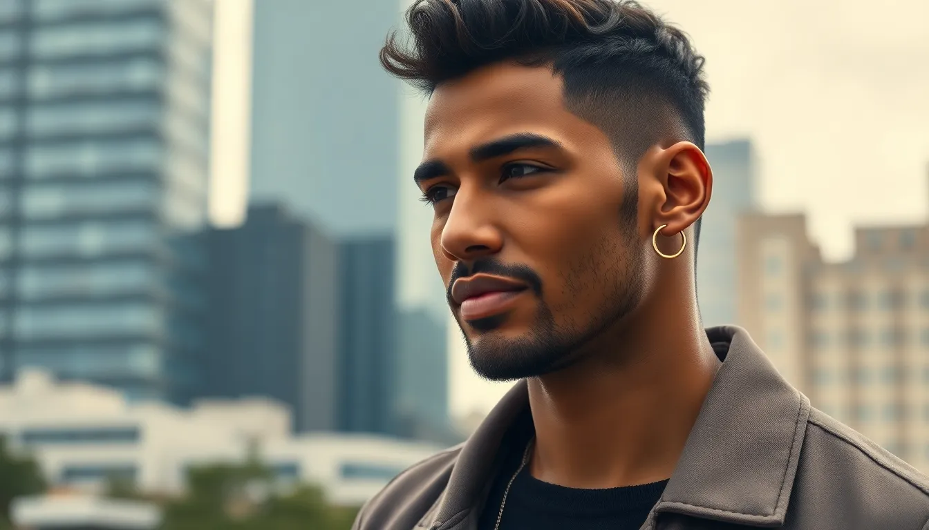 25 Stunning Gold Earrings Designs for Men: From Classic Studs to Bold Drops 2 25 Stunning Gold Earrings Designs for Men: From Classic Studs to Bold Drops 1