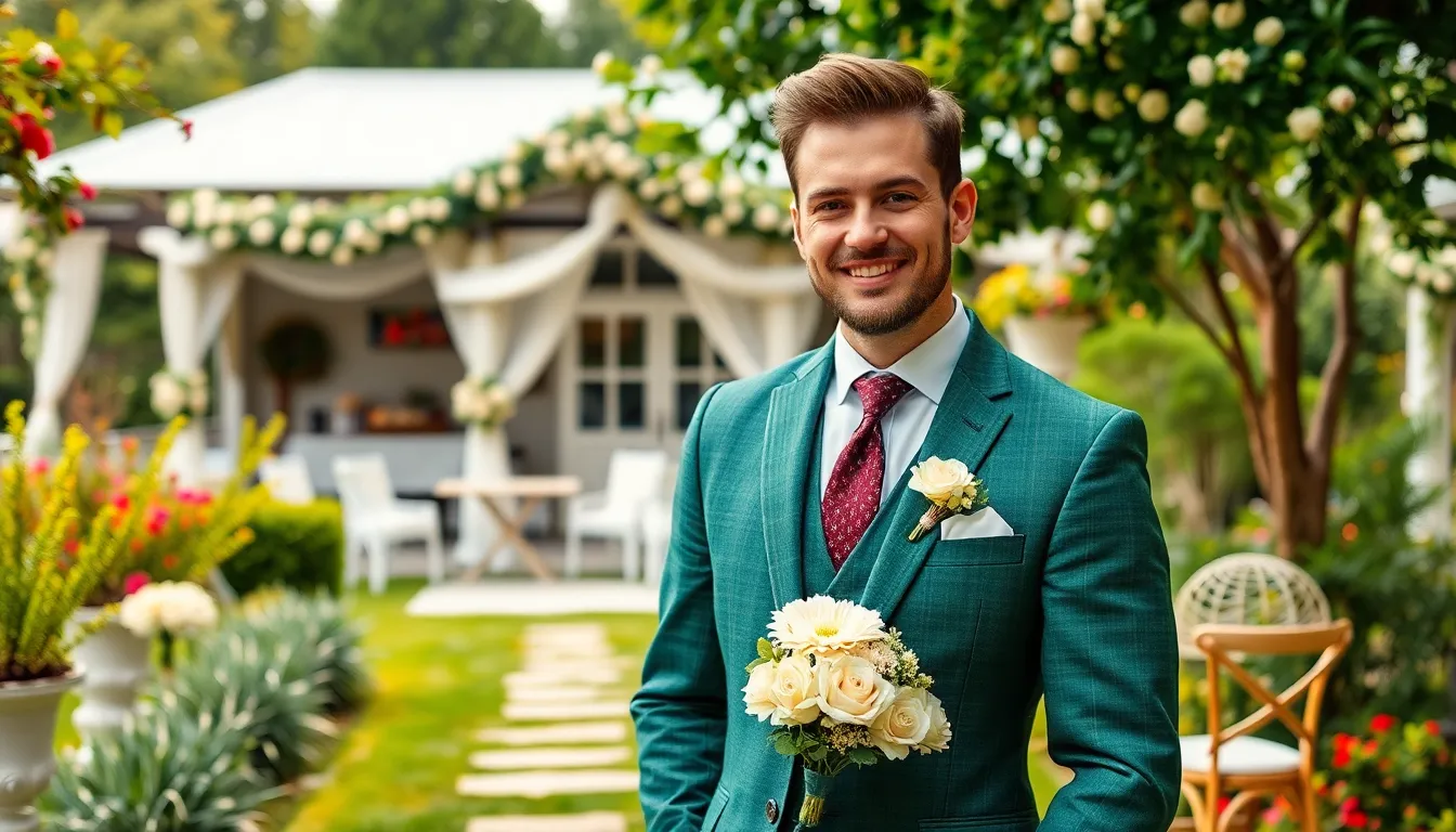 Green Suits for Men Wedding: 2025's Hottest Groom Trend + Styling Guide 2 Green Suits for Men Wedding: 2025's Hottest Groom Trend + Styling Guide 1