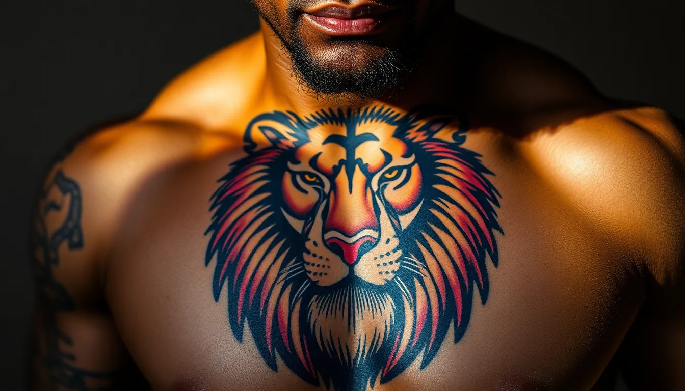 50 Bold Half Chest Tattoo Ideas for Black Men: Cultural & Modern Designs That Pop 2 50 Bold Half Chest Tattoo Ideas for Black Men: Cultural & Modern Designs That Pop 1