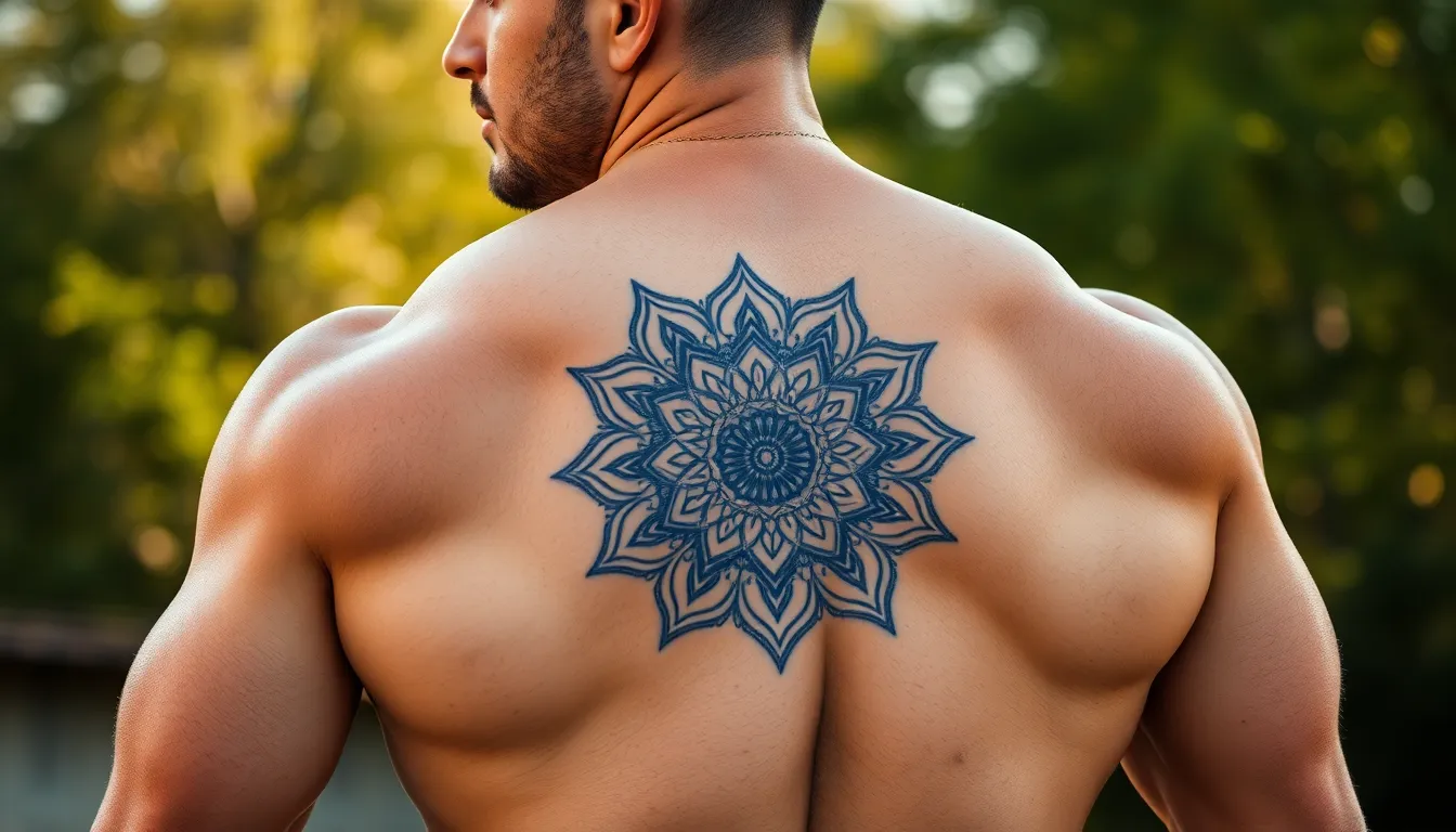 Ultimate Guide to Mandala Back Tattoos for Men: Designs, Meaning & Placement Tips 2 Ultimate Guide to Mandala Back Tattoos for Men: Designs, Meaning & Placement Tips 1